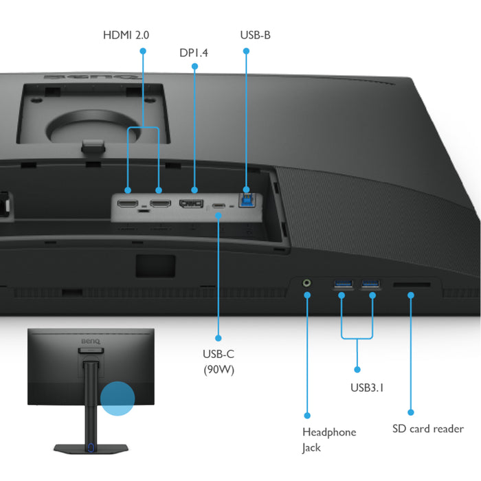 BenQ PhotoVue SW272U 27-inch 4K 99% Adobe RGB 90W USB-C Photographer Monitor