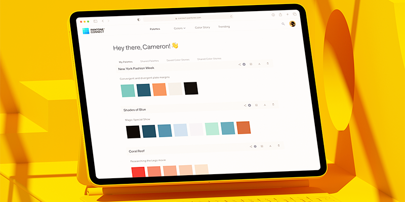 Pantone Connect – Die Plattform für die Abstimmung, Erstellung und Gestaltung mit Pantone-Farbpaletten