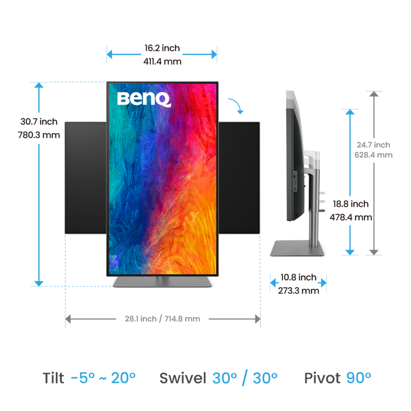 BenQ DesignVue PD3225U 32-Zoll 4K UHD 2000:1 P3 Thunderbolt 3 Mac kompatibler Monitor