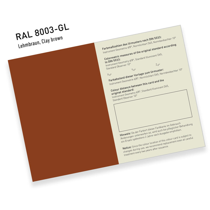 RAL 841 GL  - Einzelkarten - Gloss