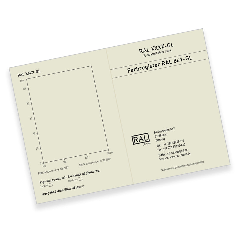 RAL 841 GL  - Einzelkarten - Gloss