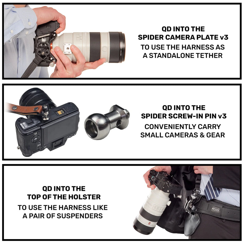 SpiderPro Dual Shoulder Harness V3 Black