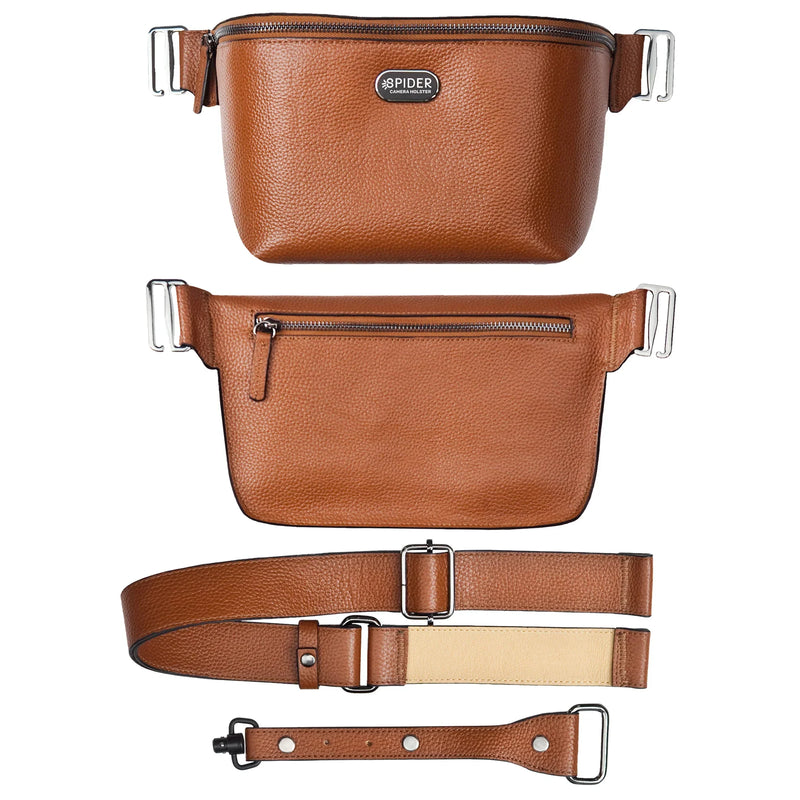 SpiderPro Leather Sling Pouch Brown