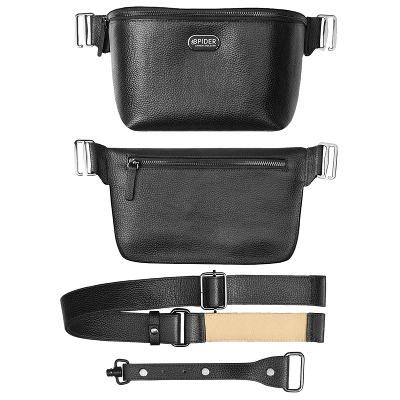 SpiderPro Leather Sling Pouch Black