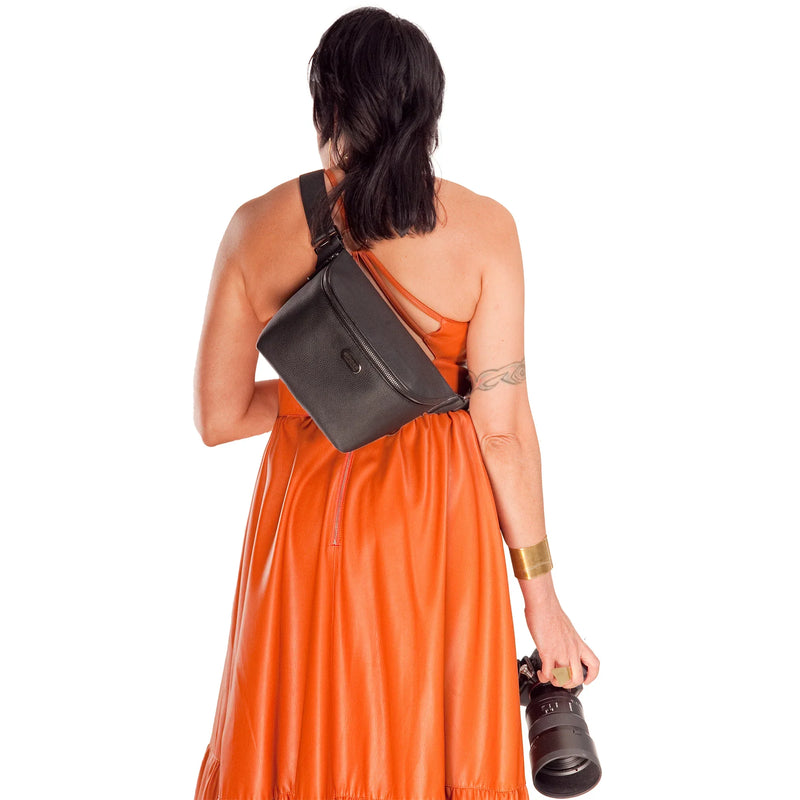 SpiderPro Leather Sling Pouch Black