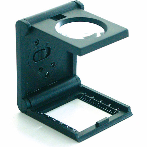 Fadenzähler Kunststoff schwarz 5x / 25 mm Licht