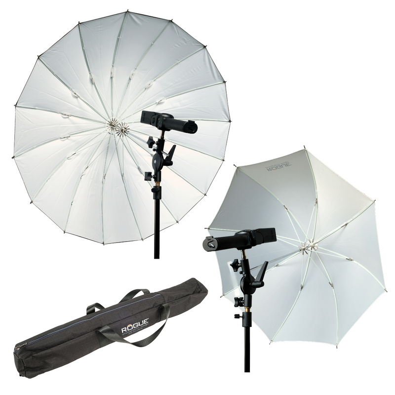 Rogue Umbrella Travel Kit (38” umbrella reflector with diffuser + 32” translucent umbrella)