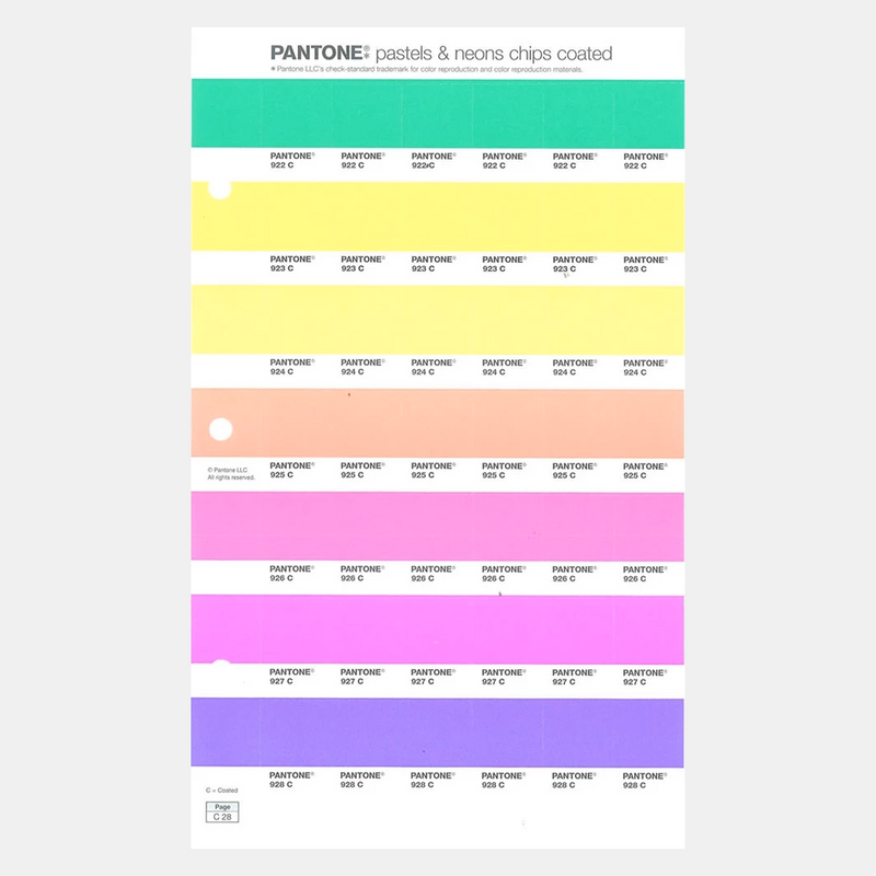 PANTONE PLUS Pastels & Neons Chips Ersatzseite Coated