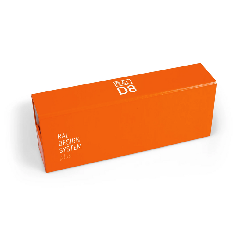 Coffret design RAL D8 avec 8 éventails de couleurs