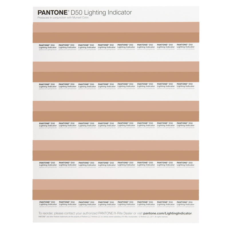 PANTONE Lighting Indicator Stickers D50